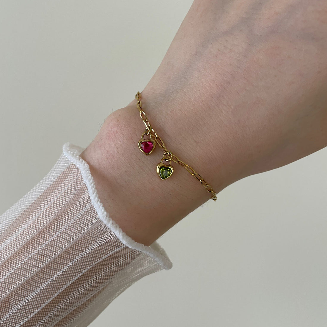 Couple Birthstone Dainty Bracelet