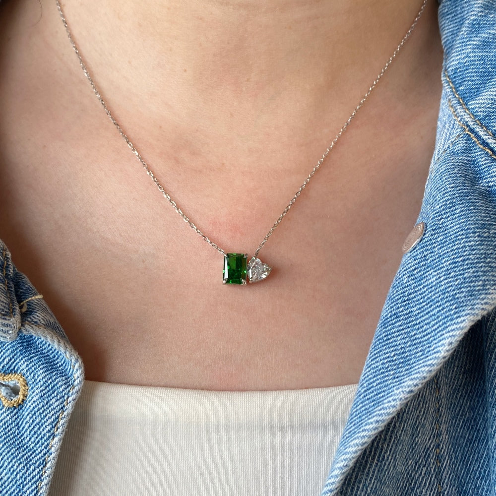 Duo Birthstone Toi Et Moi Necklace