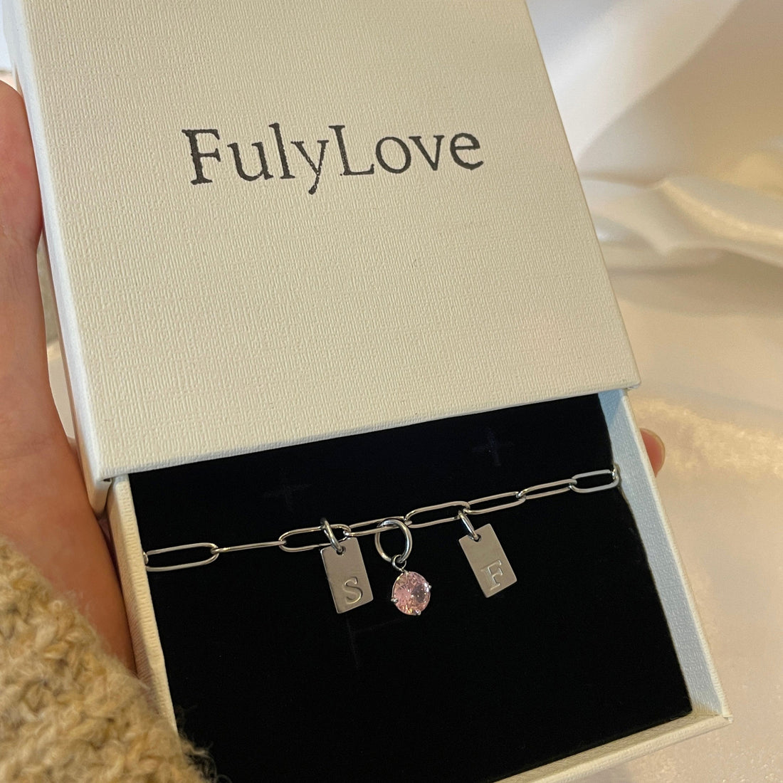 Initial & Birthstone Bracelet