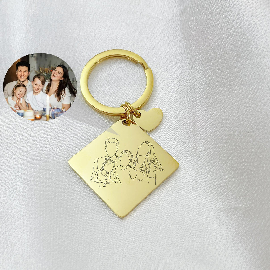 Hand-Drawn Memory Keychain
