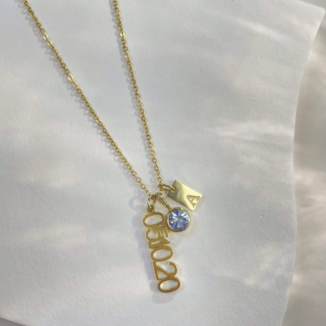 Vertical Date Necklace